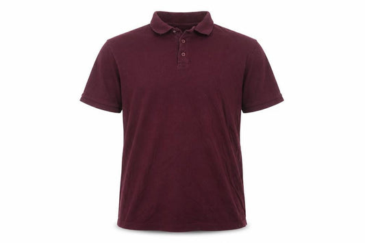 Front view of ASOS men’s purple polo, size XL