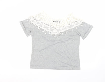 Womens UK Size M Zanzea Grey Basic T-Shirt