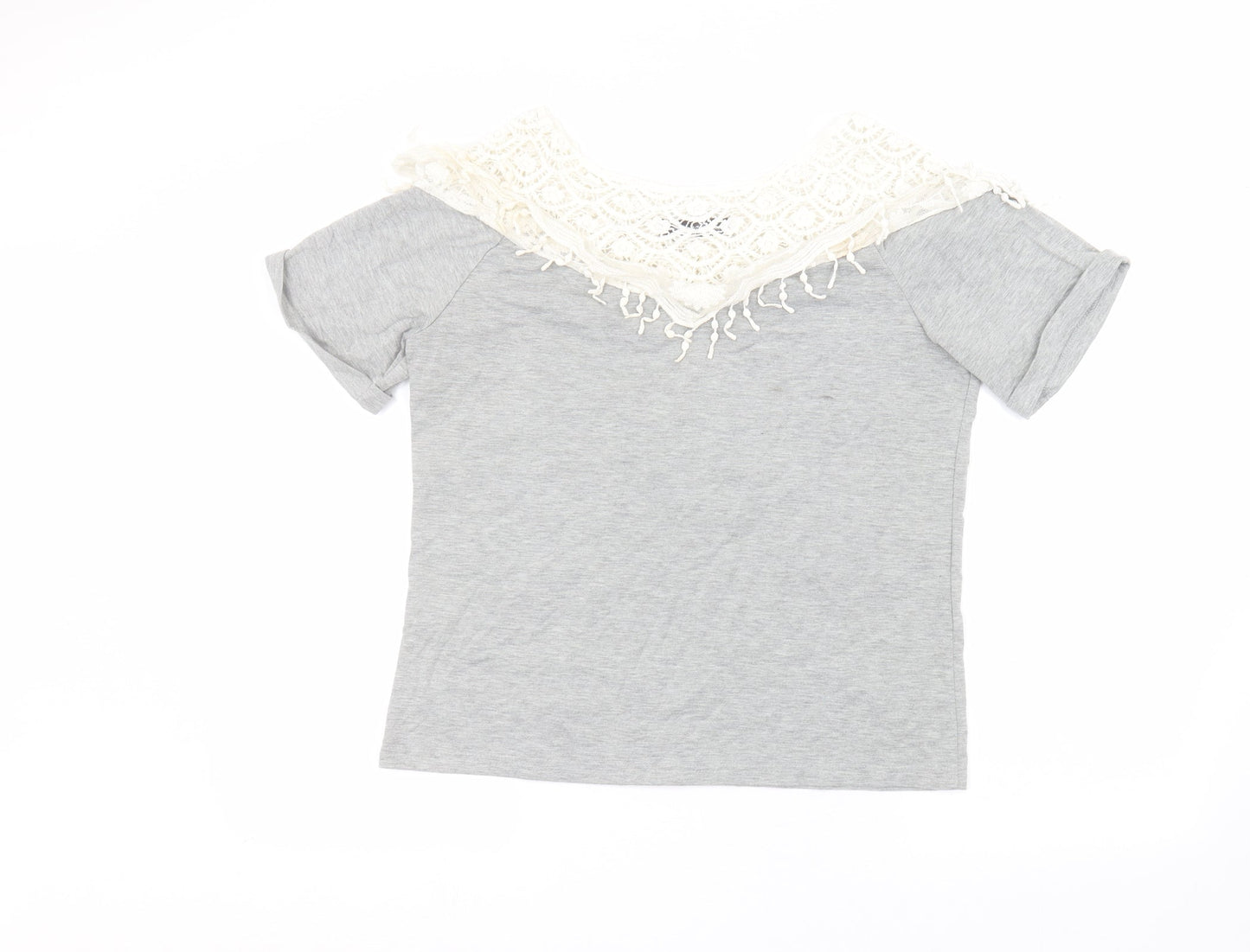 Womens UK Size M Zanzea Grey Basic T-Shirt