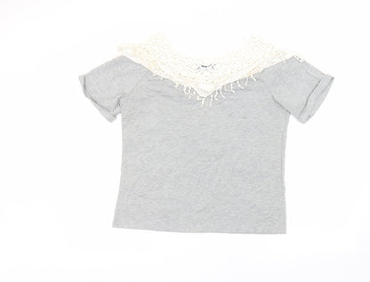 Womens UK Size M Zanzea Grey Basic T-Shirt