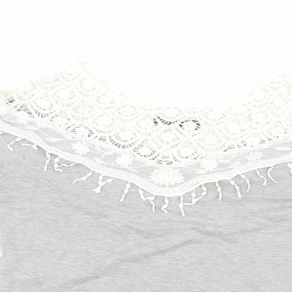 Womens UK Size M Zanzea Grey Basic T-Shirt