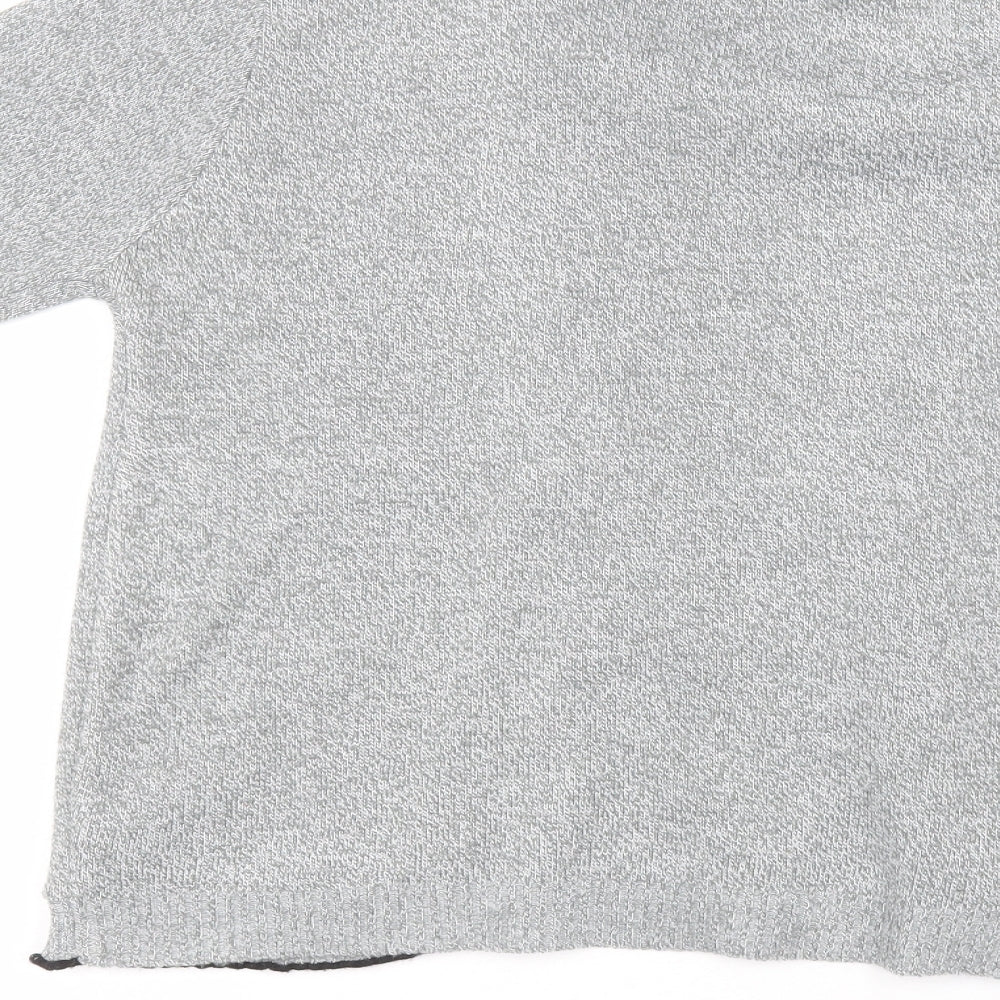 Womens UK Size L glimpse design Grey Cardigan Jumper