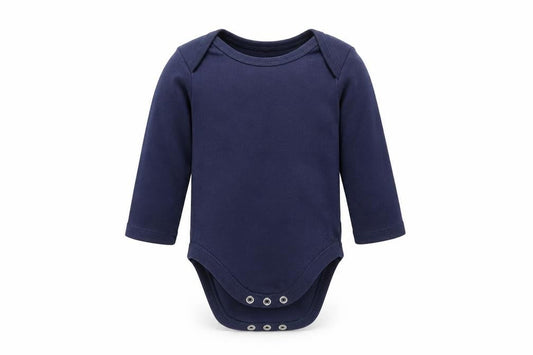 Front view of George Baby Blue Babygrow One-Piece, size 9-12, Months