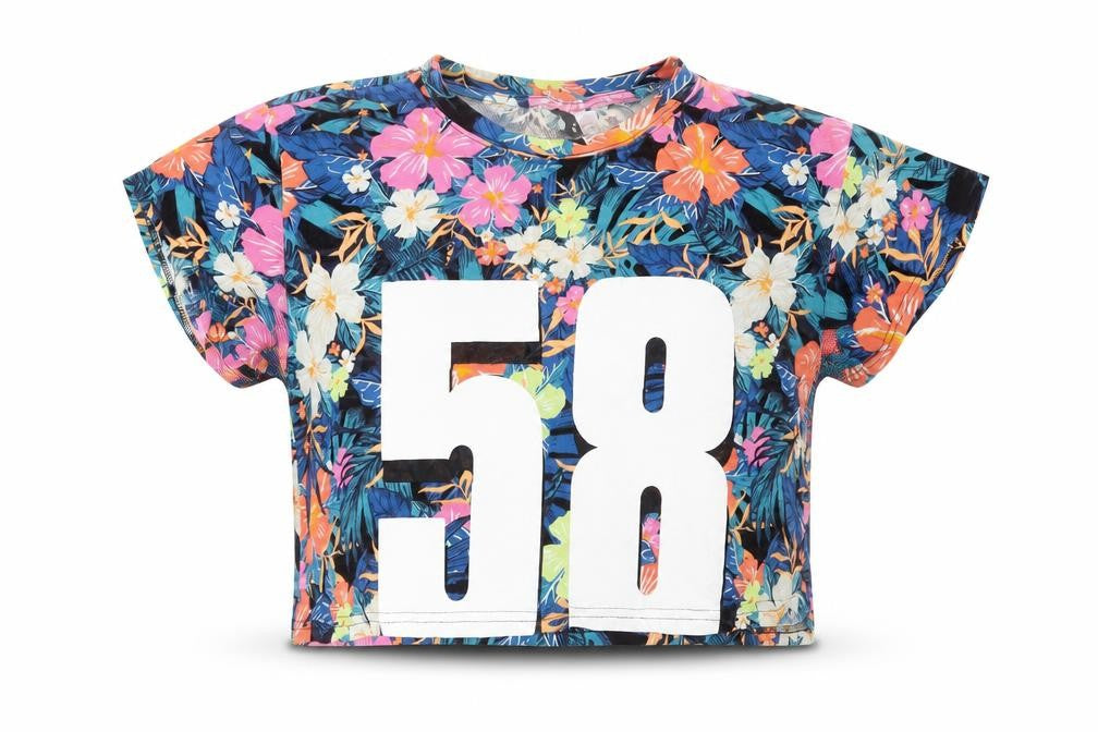 Womens UK Size S H&M Multicoloured Cropped T-Shirt