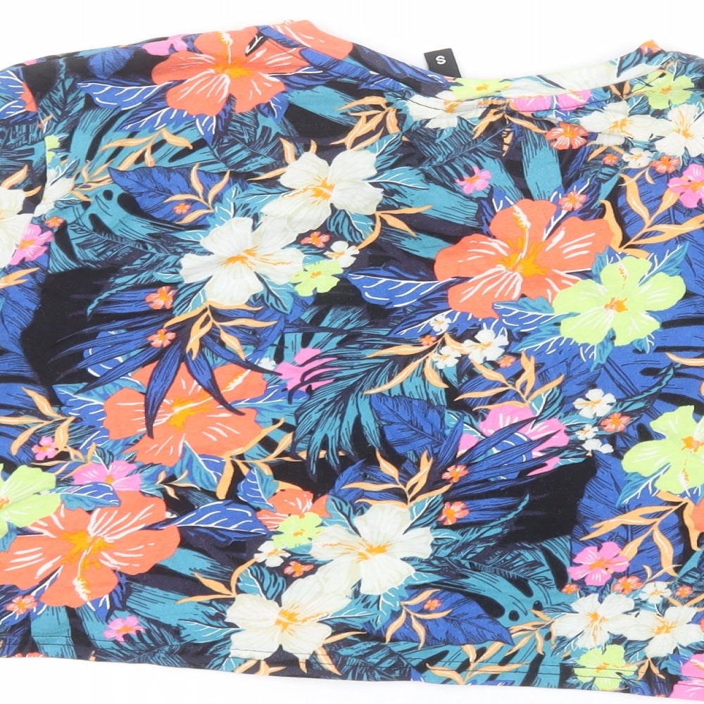 Womens UK Size S H&M Multicoloured Cropped T-Shirt