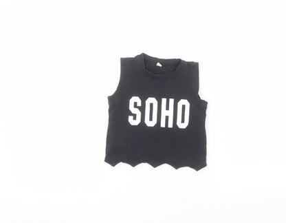 Preworn Baby Black   Basic T-Shirt Size 9-12 Months