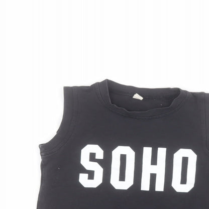 Preworn Baby Black   Basic T-Shirt Size 9-12 Months