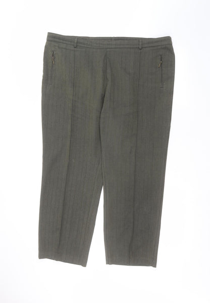 Womens UK Size 20 Marks and Spencer Regular Fit  Green Trousers