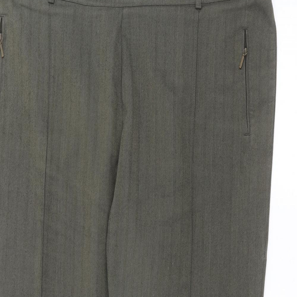 Womens UK Size 20 Marks and Spencer Regular Fit  Green Trousers