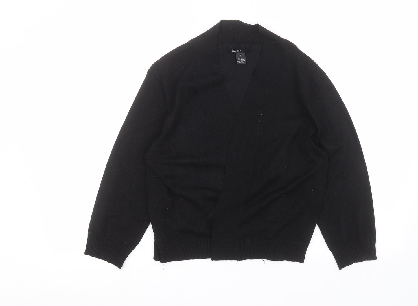 Thesis Womens Black   Cardigan Jumper Size L
