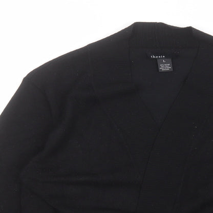 Thesis Womens Black   Cardigan Jumper Size L