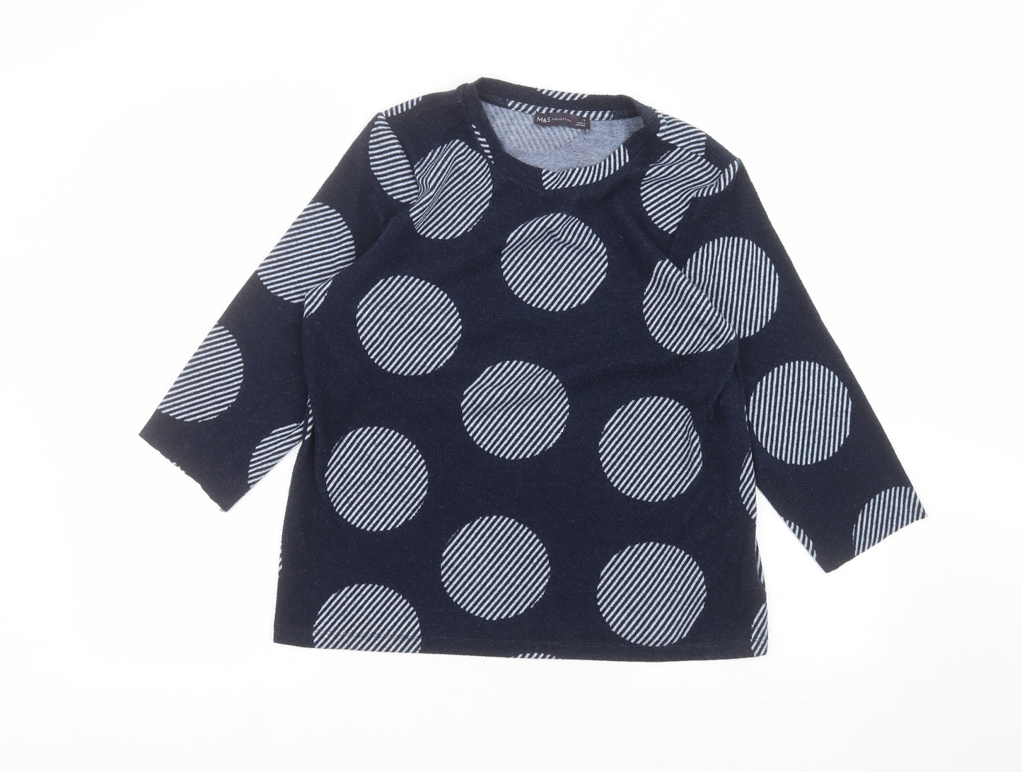 Womens UK Size 12 Marks and Spencer Blue Pullover Jumper