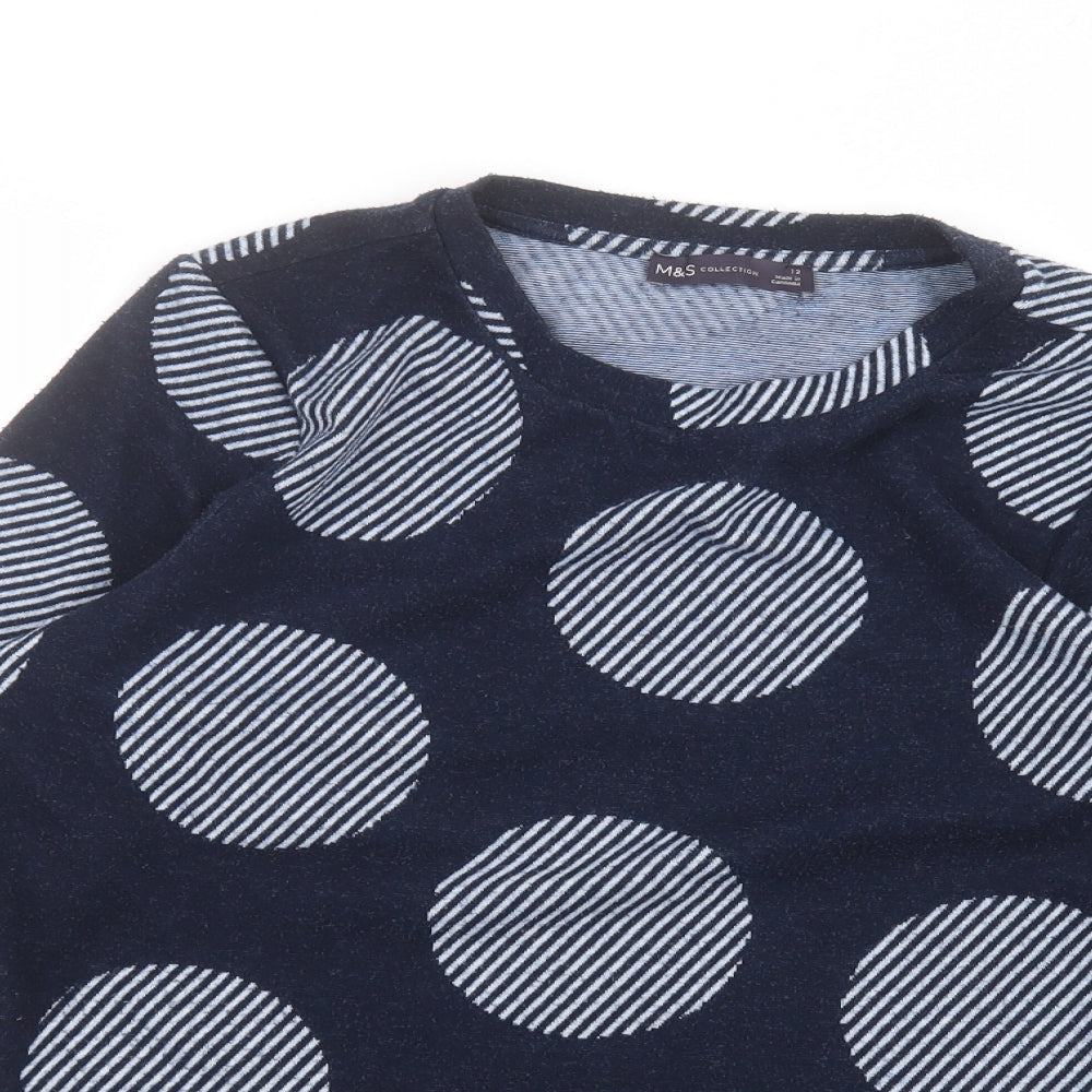 Womens UK Size 12 Marks and Spencer Blue Pullover Jumper
