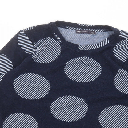 Womens UK Size 12 Marks and Spencer Blue Pullover Jumper