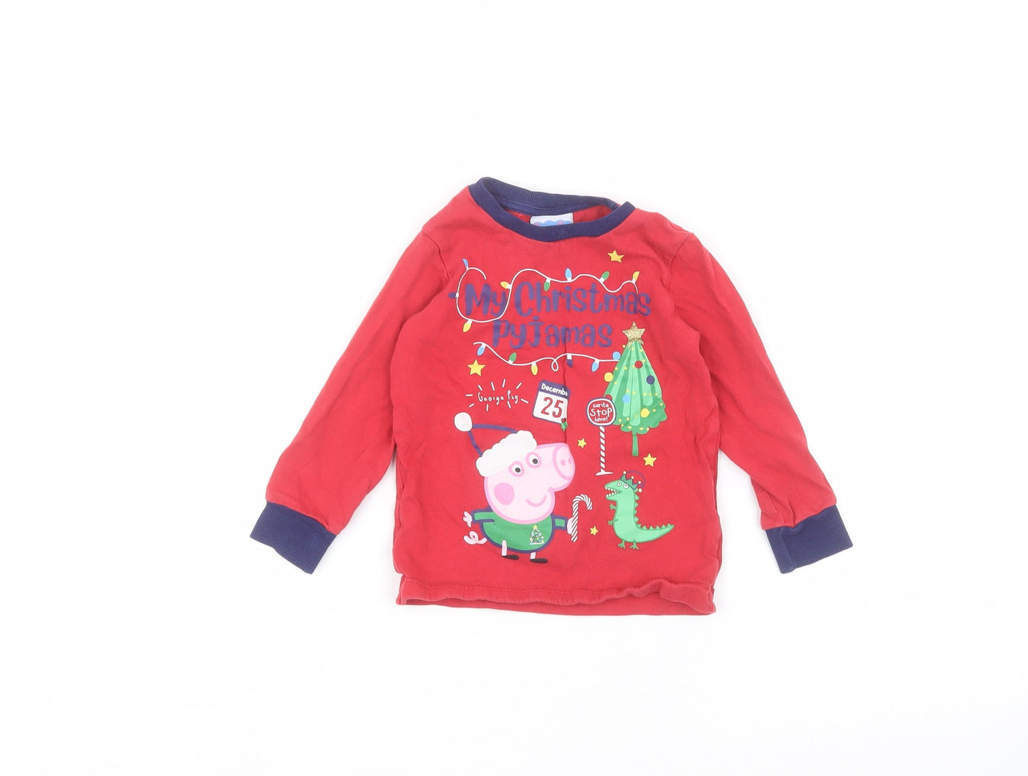Matalan Boys Red   Basic T-Shirt Size 2-3 Years