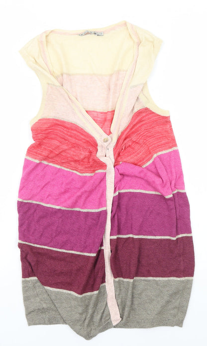 kooka' Womens Multicoloured Striped  Cardigan Jumper Size 4