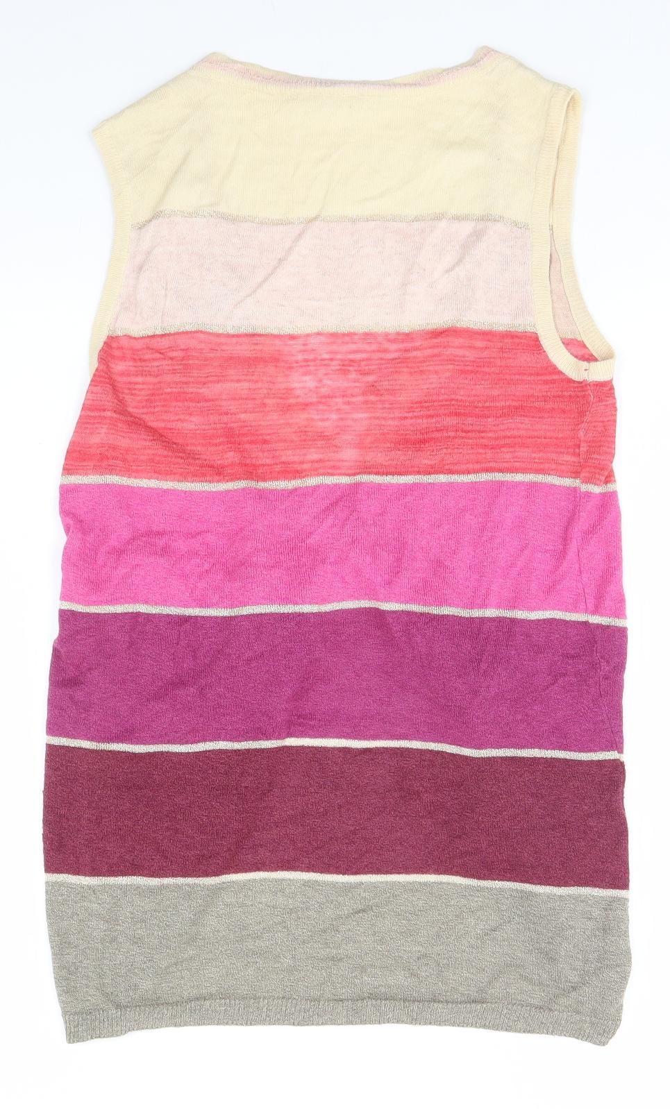 kooka' Womens Multicoloured Striped  Cardigan Jumper Size 4