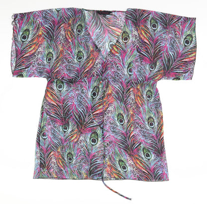 Additional front view of El Verano women’s multicoloured floral basic blouse, size S