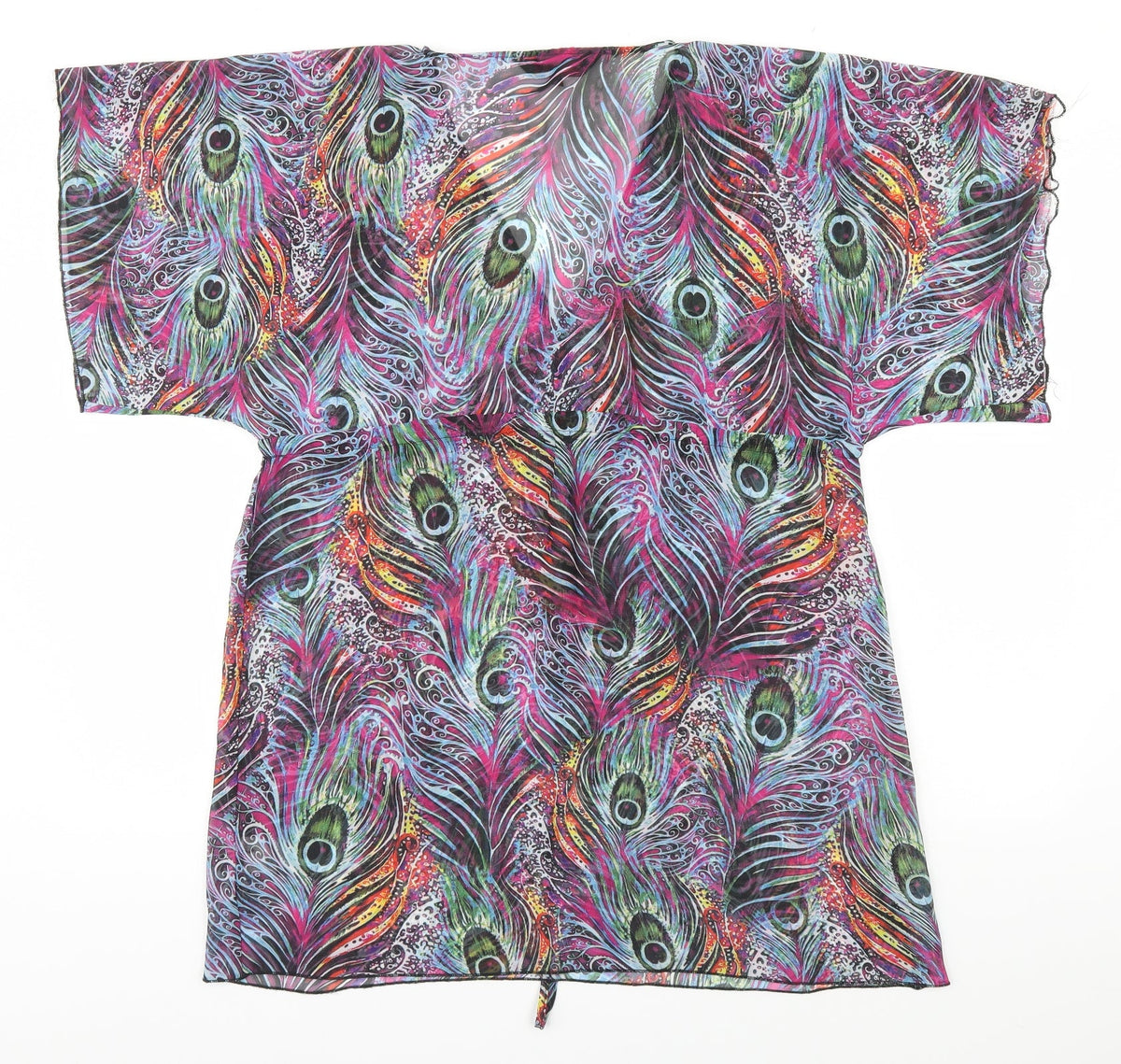 Back view of El Verano women’s multicoloured floral basic blouse, size S