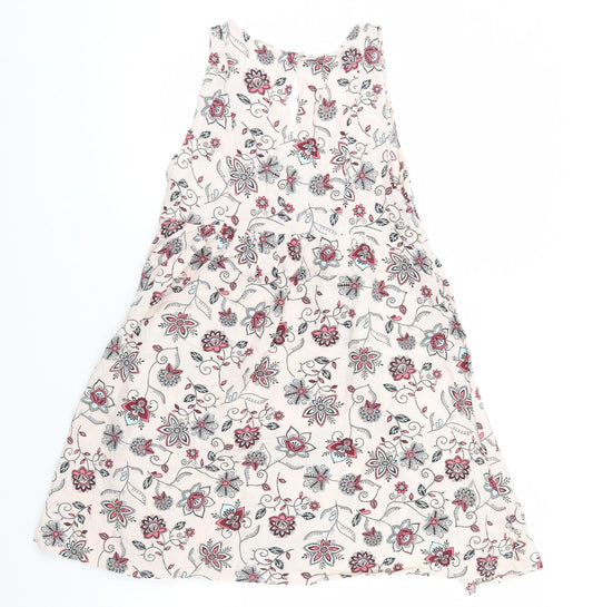 H&M Womens Ivory Floral  A-Line  Size 8
