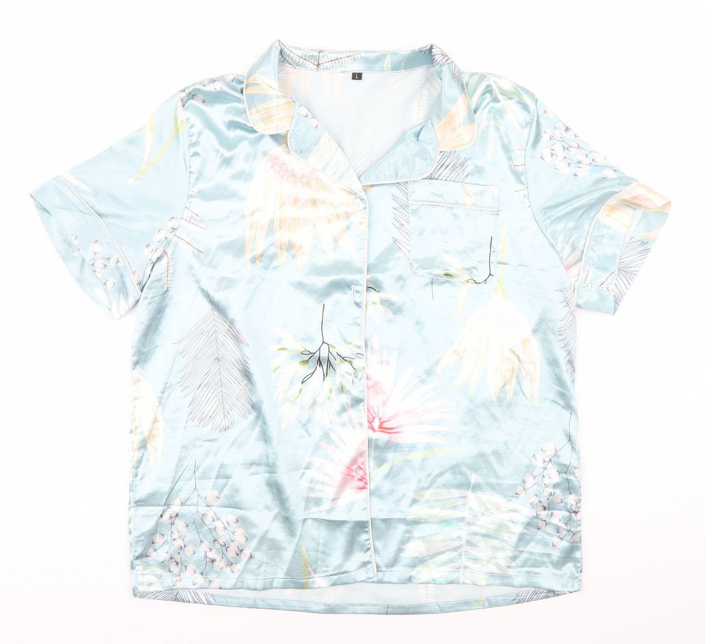 Womens UK Size L Preworn Silver  Button-Up