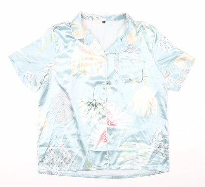 Womens UK Size L Preworn Silver  Button-Up