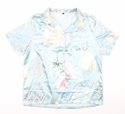 Womens UK Size L Preworn Silver  Button-Up