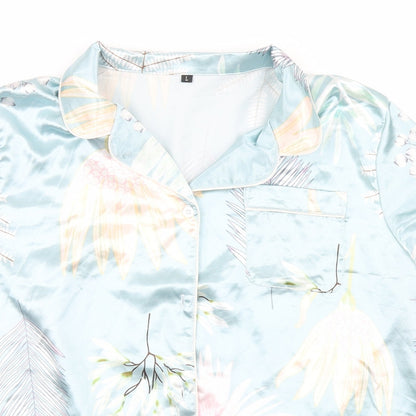 Womens UK Size L Preworn Silver  Button-Up