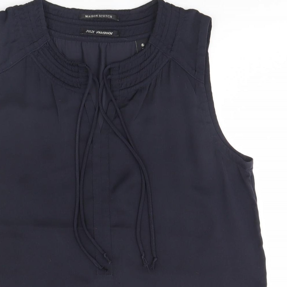 Womens UK Size  Maison Scotch Black Basic Blouse
