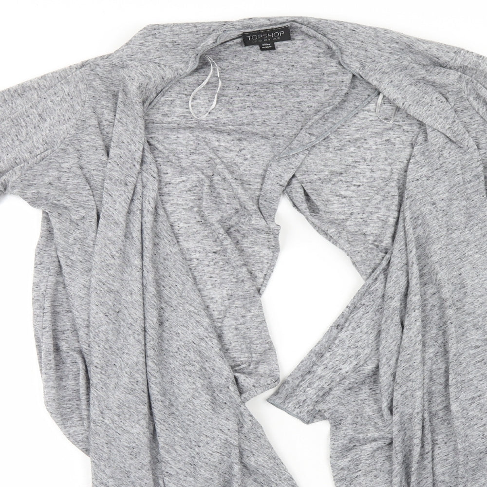 Womens UK Size 12 Topshop Grey Cardigan Jumper