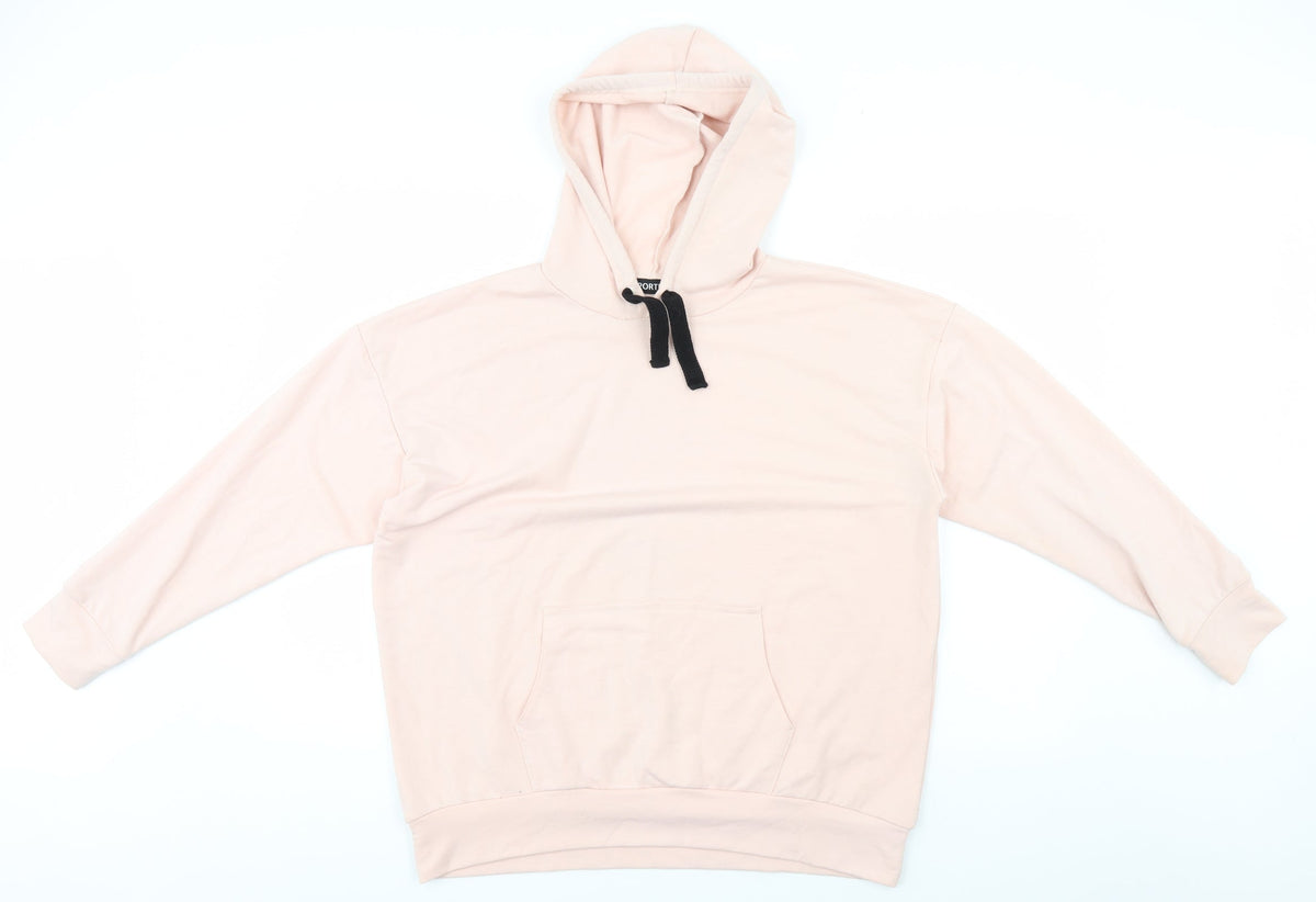 Front view of Portray women’s ivory pullover hoodie