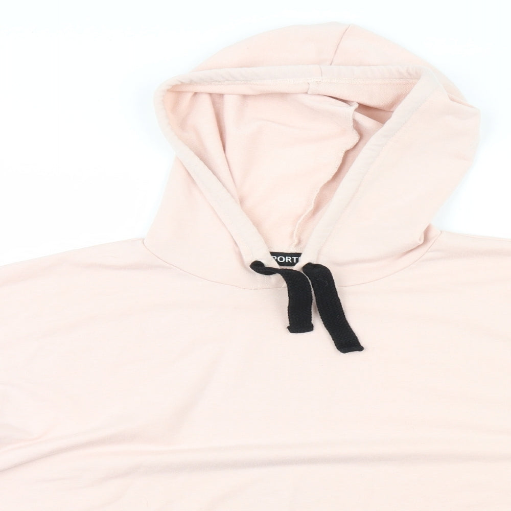 Close-up detail of Portray women’s ivory pullover hoodie