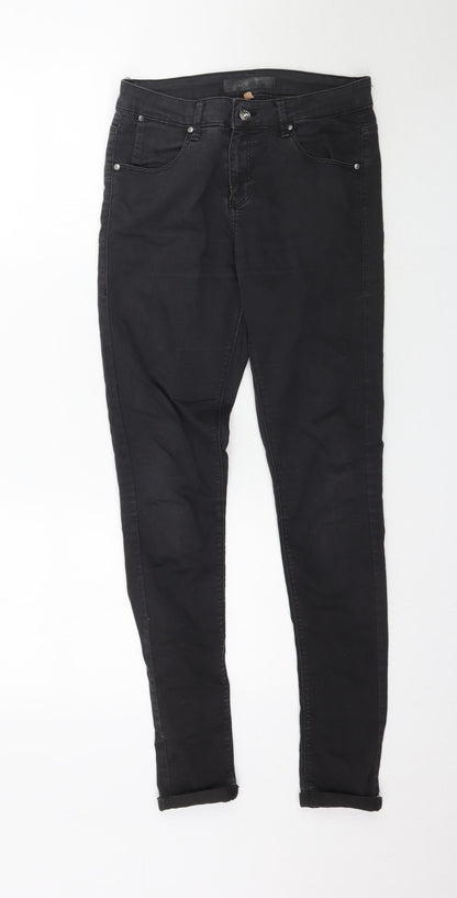 Topshop Womens Black  Denim Skinny Jeans Size 28 in L30 in