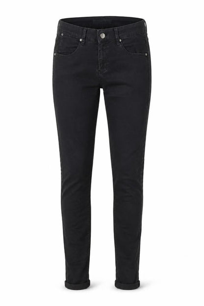Front view of Topshop women’s black denim skinny jeans, size UK 28, in, 30-inch leg