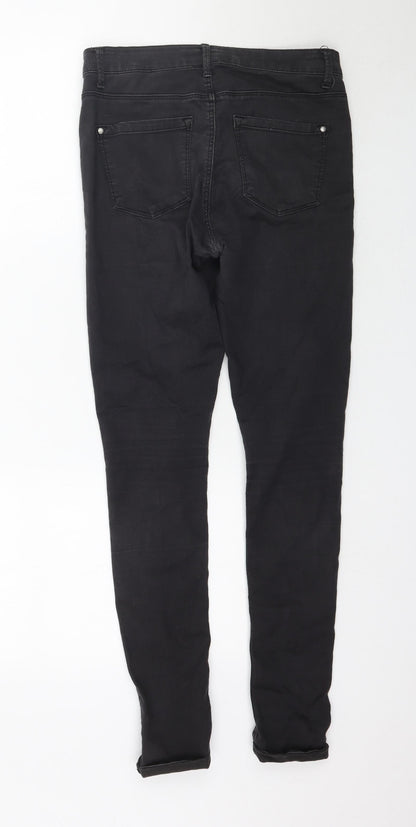 Topshop Womens Black  Denim Skinny Jeans Size 28 in L30 in
