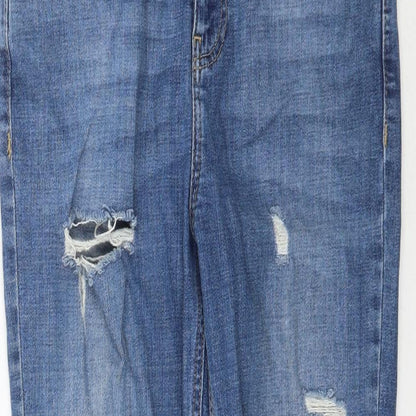 Topshop Womens Blue  Denim Skinny Jeans Size 28 in L27 in