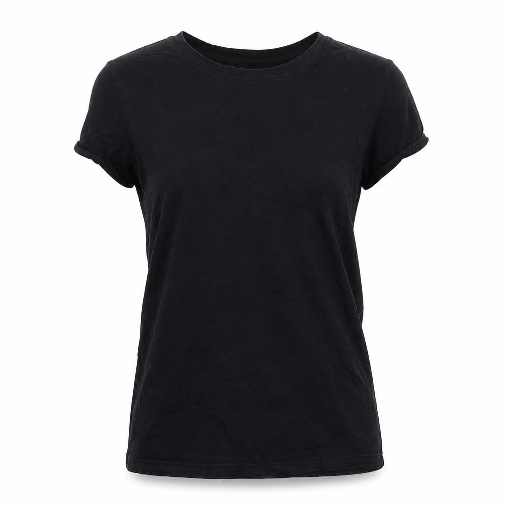 Womens UK Size XS Brave Soul Black Basic T-Shirt