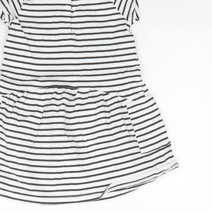 NEXT Girls White Striped  A-Line  Size 6-9 Months