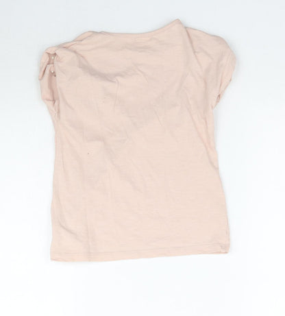 Back view of Next girls’ pink basic t-shirt, size 5, years