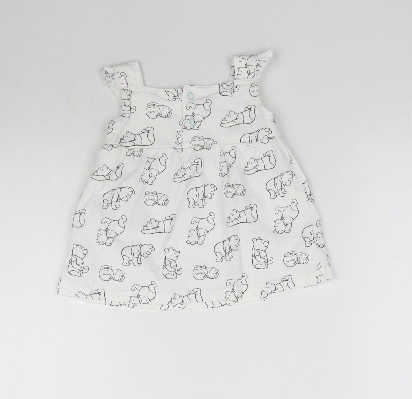 TU Girls White   A-Line  Size 6-9 Months  - Winnie the Pooh