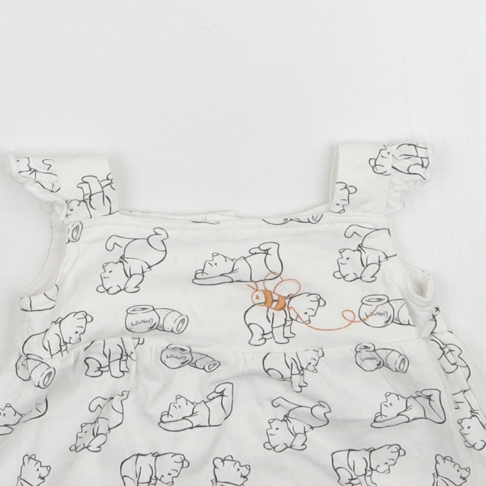 TU Girls White   A-Line  Size 6-9 Months  - Winnie the Pooh