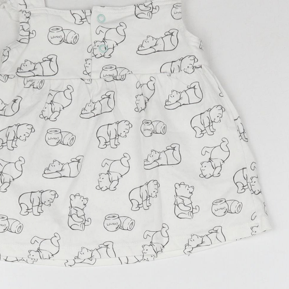 TU Girls White   A-Line  Size 6-9 Months  - Winnie the Pooh