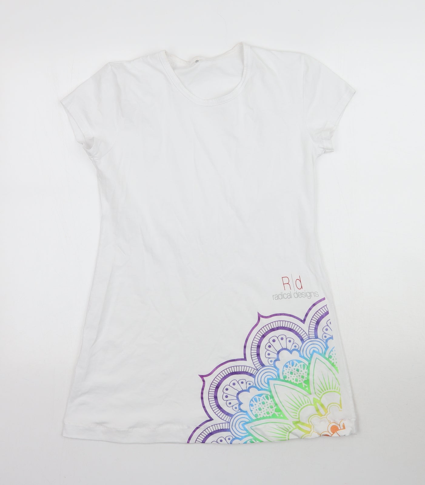 Womens UK Size M Preworn White Basic T-Shirt
