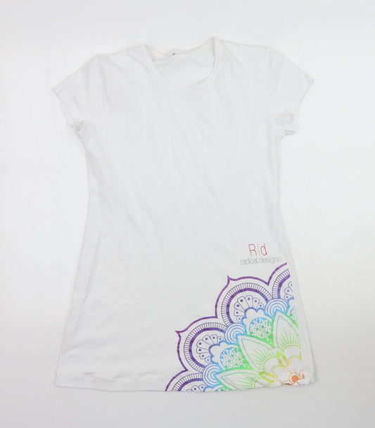 Womens UK Size M Preworn White Basic T-Shirt