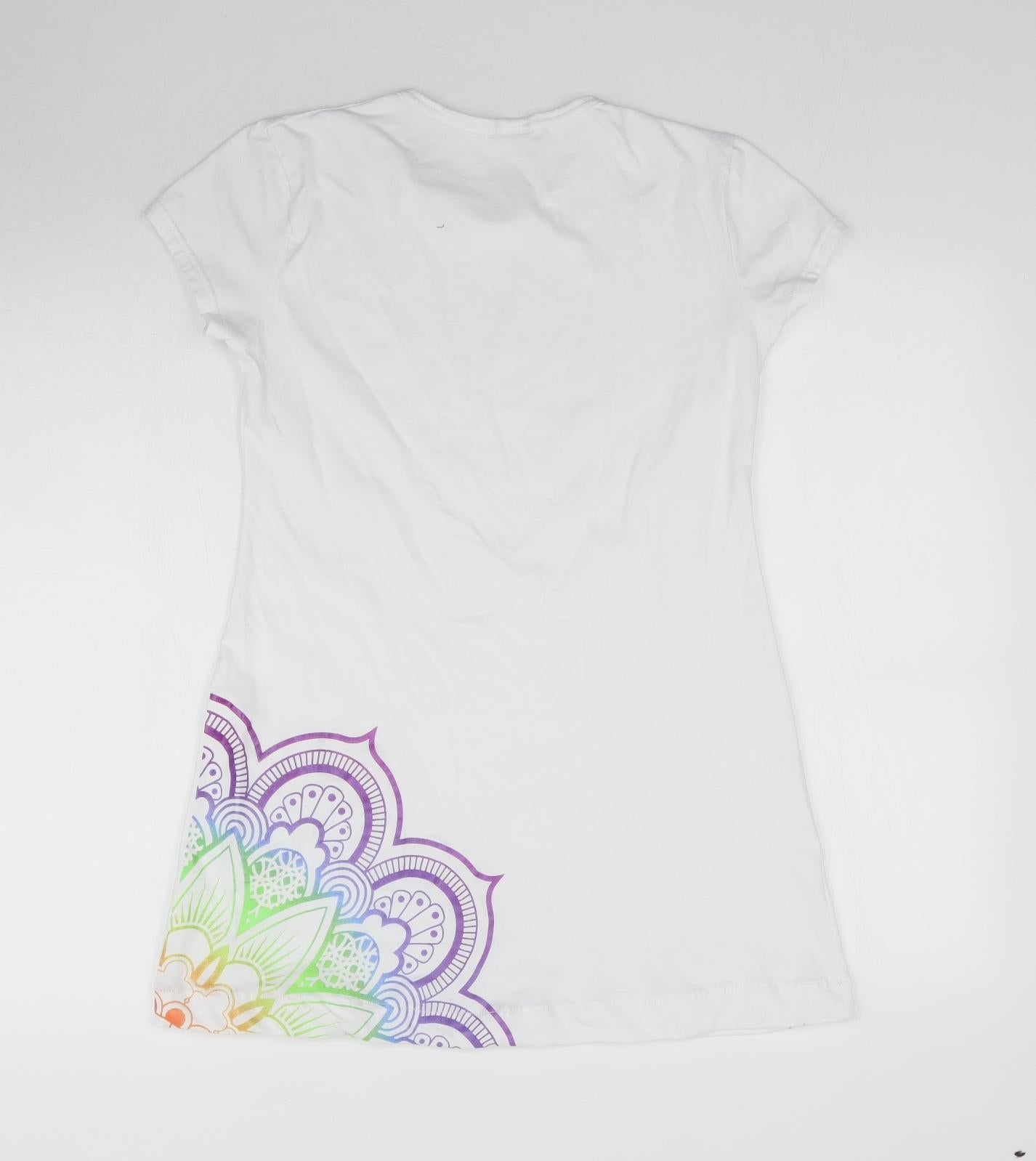 Womens UK Size M Preworn White Basic T-Shirt