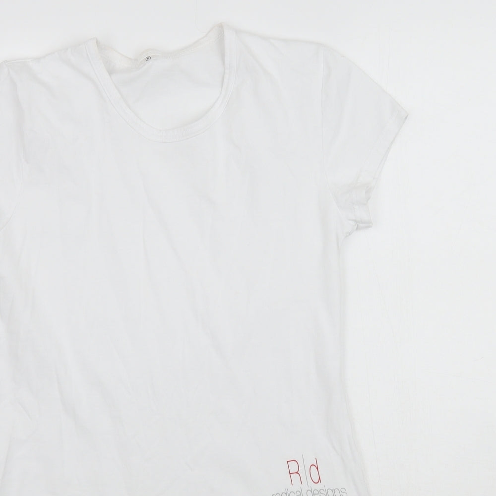 Womens UK Size M Preworn White Basic T-Shirt