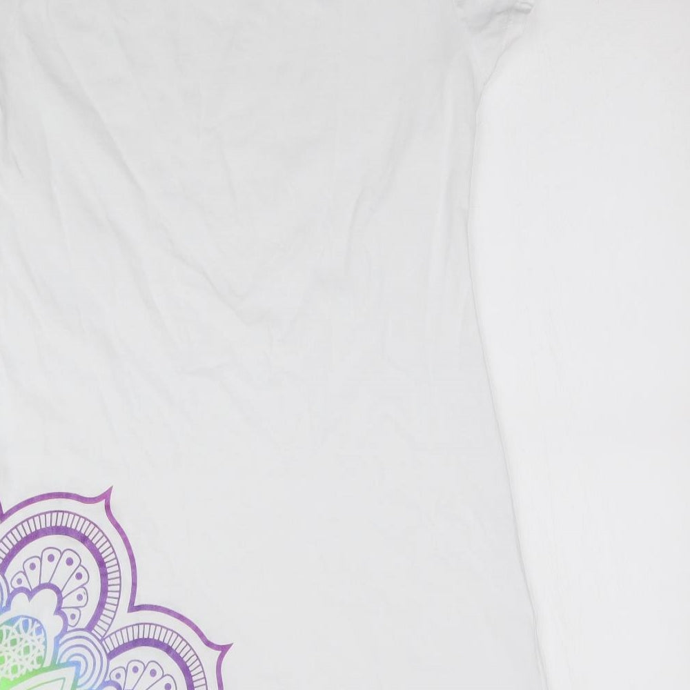Womens UK Size M Preworn White Basic T-Shirt