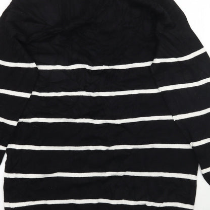 Sevenhill Womens Black Striped Knit Pullover Jumper Size XL