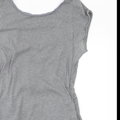 Close-up detail of Roots women’s grey a-line, size M