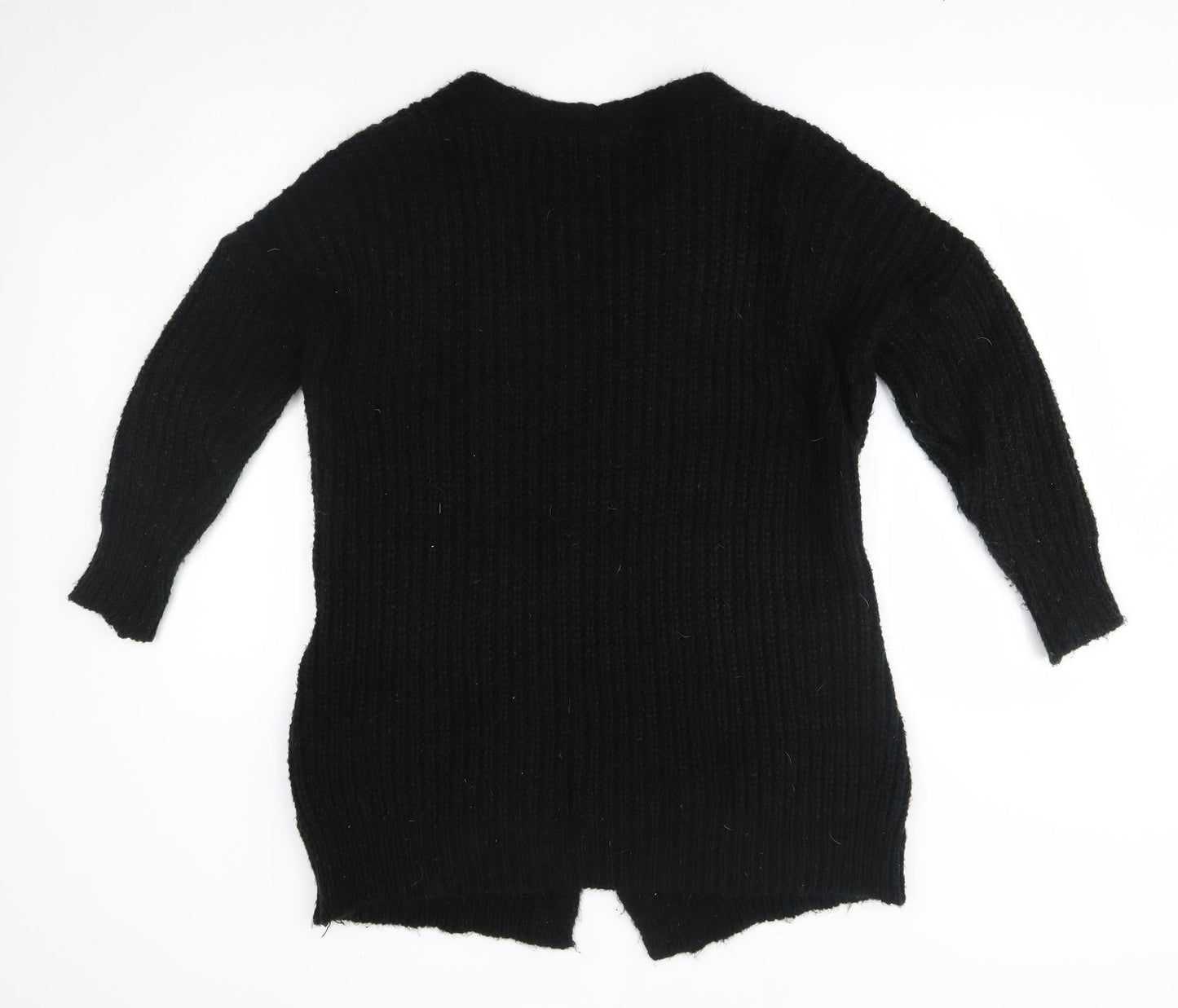 Womens UK Size 8 Misspap Black Cardigan Jumper